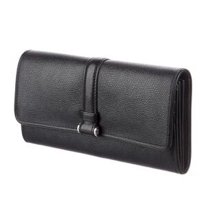 Tumi Black Leather Continental Wallet